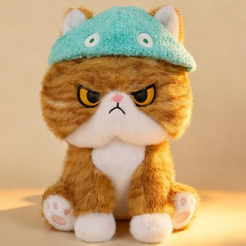 Xiyocadt Kuscheltier Katze, Katzen Kuscheltiere, Stofftier Plüschtier Plüsch Orange Katz Plüschkatze Süße Spielzeug Geschenk für Junge Mädchen (Orange,30cm)
