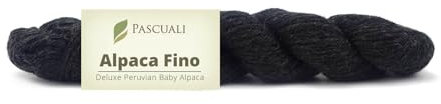 50 g Pascuali Alpaca Fino | Strickwolle aus 100% Alpakawolle, Farbe:Anthrazit 06