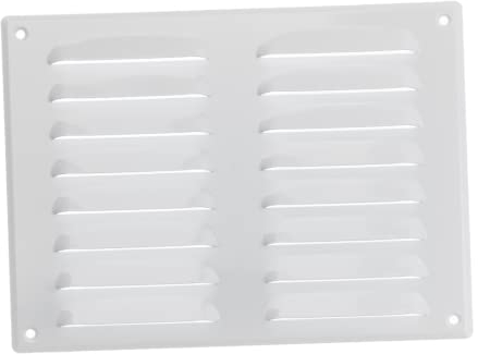 260x190mm / 10x7 inch White Metal Air Vent Grille Cover with Insect Mesh - Ventilation Cover