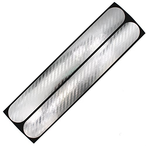 Finest Folia Fahrrad Kettenstreben Schutz Aufkleber Folie Lackschutz (K098 Carbon Silber Chrom)