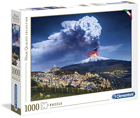 Clementoni 39453 Ätna – Puzzle 1000 Teile, Geschicklichkeitsspiel für die ganze Familie, farbenfrohes Legespiel, Erwachsenenpuzzle ab 14 Jahren