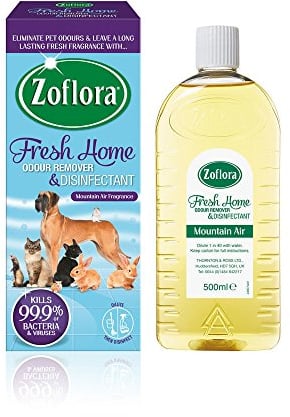 2 x ZOFLORA 500ML Fresh Home Odour Remover and Disinfectant Pets Home Kennels for Homes with Pets