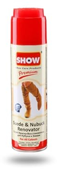 SHOW 250ml Suede Renovator Spray, 1 unit for suede & nubuck shoes and boots (Neutral)