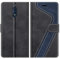 MOBESV Hülle für Nokia 6 Handyhülle, Lederhülle mit Kartenfach, Klapphülle mit Ständer, Flip Case Handytasche Schutzhülle, Modisch Schwarz