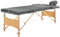 vidaXL Massagetisch mit 3 Zonen Tragetasche Höhenverstellbar Massagebank Massageliege Kosmetikliege Therapieliege Holzrahmen Anthrazit 186x68cm