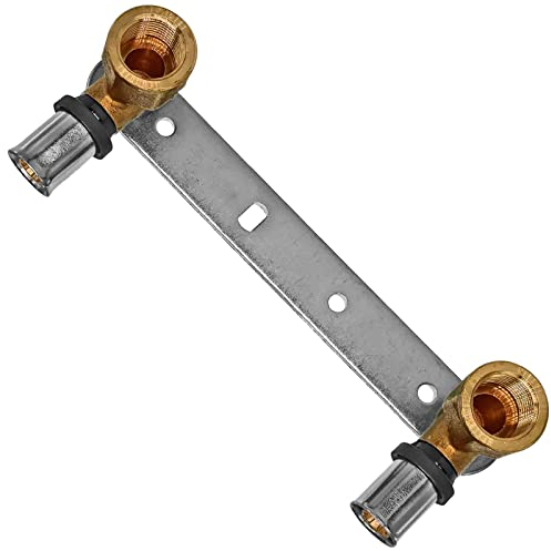 QUALITÄTS PRESSFITTING TH Kontur > Wandwinkel montiert auf Montageplatt (Stichmaß 153 mm) | Für Mehrschichtverbundrohr 16,0 x 2,0 | 20,0 x 2,0 (Durchmesser x Wandung) >>> 16 x 2,0 mm | 1/2 Zoll IG