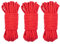 Aimina 5 Meter Bondageseil Bondage Baumwoll Seil für Binden von SM-Spiele Fesselseil Fesseln Sexspielzeug (Rot, 3 Pack x 5M)