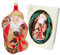 Krebs Glas Lauscha - Weihnachtsdekoration/Christbaumschmuck aus Glas - Weihnachtsmann als Anhänger - Motiv: mit Uhr - Größe: ca. 18 cm - Made in Germany