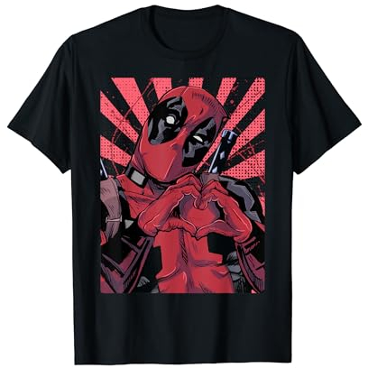 Marvel Deadpool Closed Hand Heart T-Shirt