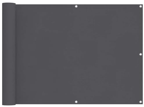 vidaXL Balkon Sichtschutz Bespannung Terrasse Windschutz Sonnenschutz Balkonbespannung Balkonverkleidung Anthrazit 75x500cm Oxford-Gewebe