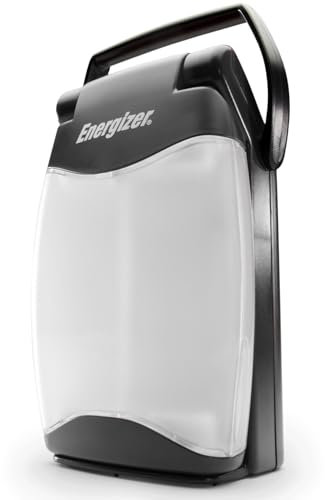 Energizer Weatheready Folding LED Portable Lantern, Battery Powered, Water Resistant, Black, 500 Lumens, LED, 15 Hour Battery Life