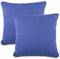 aqua-textil Classic Line Kissenbezug 2er-Set 65x65 Royalblau Baumwolle Kissen Bezug Reißverschluss Jersey Kissenhülle