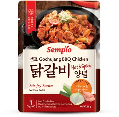 Sauce pour Poulet BBQ au Gochujang Sempio (90g) - Marinade pour Dak Galbi. Saveur Coréenne Authentique pour une Cuisine Maison Facile.