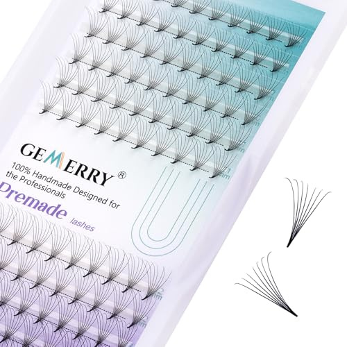 GEMERRY Premade Fans 7D Cluster Lash D curl Length 8-14mm thickness 0.07mm