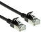 ACT Câble réseau CAT6a, U/FTP LSZH - Câble LAN fin de 3,8 mm - Câble CAT 6a flexible avec fiche RJ45 - Pour une utilisation dans les centres de données - 1 m - Noir - DC7901