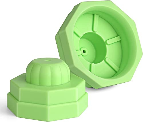 NED Universal Jar Sealer for Regular and Wide Mouth Mason Jars, Compatible with All Brands Vacuum Sealers, Made of Premium Food Grade Silicone, BPA Free, Canning Attachment Kit Supplies, 2 Pack-green