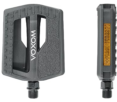Voxom Pedale Trekking Pe35 - Anti-Rutsch Touringpedale - Hochwertiges Industrielager - Fahrradpedale mit Reflektoren