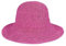 Strohhut für Damen, faltbar, verstaubar, breite Krempe, Sommer-Strandhut, gehäkelt, Fischerhut, Rose, Einheitsgröße
