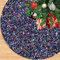 Regenbogen-Baumrock – 53,3 cm bunte Pailletten-Weihnachtsbaumdecke für 1,2 m Baum – Glitzer-Baumrock mit Ring – perfekt für Familien-Heim-Party-Dekoration