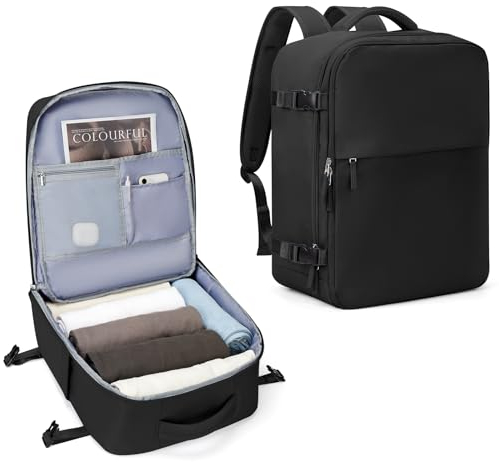 SZLX Handgepäck für Ryanair Handgepäck Rucksack Easyjet 45x36x20 für Flugzeug Reiserucksack Unter Sitz Handgepäck Tasche für Weekender Kurze Tirp 14-Zoll-Laptop Rucksack für Herren und Damen