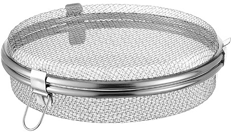 Eyccier Dishwasher Basket for Small Items Stainless Steel Dishwasher Basket 3 Buckles Dishwasher Basket with Fine Mesh Odor-free Round Scratchproof Draining Dishwasher Baskets