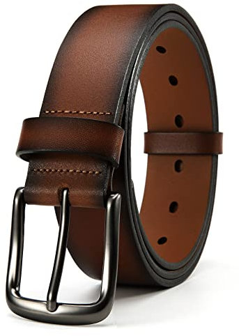 CHAOREN CR Gürtel Herren - Herren Gürtel Leder 38mm für Jeans - Vollrindleder Keine Feste Füllung