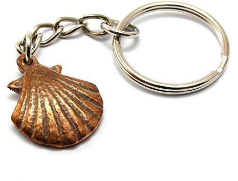 Petit porte-clés Coquille Saint-Jacques en bronze