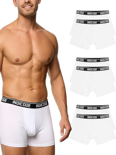 Indicode Herren INMilano Unterwäsche Boxershorts 6er Pack aus 95% Baumwolle | Bequeme Boxershorts im praktischen 6er Pack mit hohem Tragekomfort, Unterwäsche, Unterhosen, Baumwollboxer für Männer