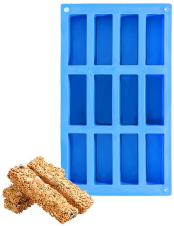 ROOMHUAWAY Moule en silicone pour barres de céréales - Bleu - Silicone - Moule à pâtisserie - Barre énergétique - Bricolage