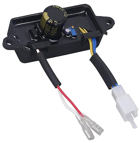 Akozon Regolatore Automatico di Tensione AVR, Regolatore di Tensione del Generatore per Tensione Monofase e Trifase 380V, Accessori per Generatori di Benzina