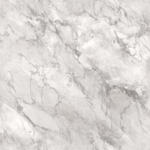 Marble Effect Wallpaper with Metallic Highlights for a Modern, Minimalist Industrial Look for Living Rooms, Elegant Bedrooms, Hallways Grey Belgravia 6162