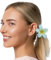 FIESTAS GUIRCA | Pinza de Flor para el Pelo Turquesa (8 cm) - Accesorio de Disfraz para Fiestas de Verano - Ideal para Celebraciones Hawaianas y Tropicales - Niñas y Adultas - Azul