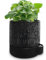 AmiCera Ceramic Plant Pots, Ceramic Outdoor Planters with Drainage Holes, Modern Planters for Indoor Plants, Black Flower Pot Relief Design, Decorative Gardening Gift for Plant Lover, 15 cm