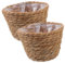 Happyyami 2 Piezas Cesta De Mimbre para Macetas Cesta De Mimbre para Niñas Cesta De Mimbre Pequeña Cesta De Cuerda Cesta De Mimbre para Bodas Cesta De Pared De Sauce Cestas Colgantes