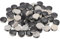 QUARKZMAN 200g Keramik-Mosaikfliesen für Bastelbedarf, runde schwarze Keramikfliesen für Mosaik-Kits Garten Trittplatten Cup Mat