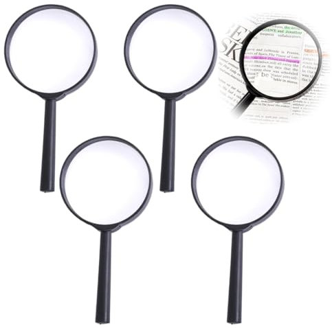 GHPKOTW 4 Stück Lupen Kinder Mini Lupe Kindergeburtstag Detektive Lupe Kinder Handlupe Kinder Hand Lupen Mini Kunststoff Acryl Party, Kindergeburtstag Geschenk