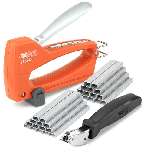 Tacwise 1776 Z2 53-13L Agrafeuse Manuelle Légère avec 4000 Agrafes et un ECO Dégrafeur, Utilise les Agrafes de Type 13 et 53/4-8 mm