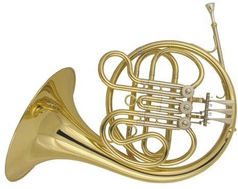 Professionelles Waldhorn Einreihiges Waldhorn aus Messing mit 3 Klappen und F-Ton geeignet für Anfänger