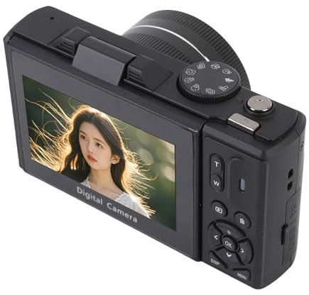 5K Digitalkamera, 5K HD Digitalkamera 75MP UHD 18xAF Autofokus 3 Zoll Flip -Bildschirm WiFi -Kamera mit Blitz für Fotografie und Video (Black)