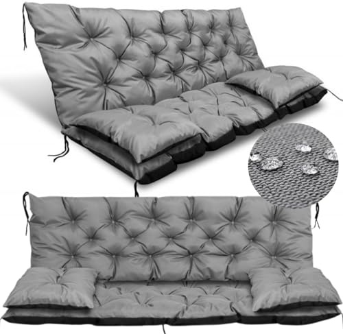 Gartenkissen-Set ,Bankauflage, Sitzkissen, Palettenkissen 3-teilig,Gartenschaukel,Pflegeleicht,Wasserabweisend,Größe-180x60x50,Outdoor Sitzkissen,Hollywoodschaukel, Bankkissen,Schaukelkissen.