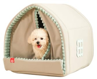 Galatée Cama Cueva para Gatos, Linda Casa para Gatos, Escondite Plegable para Mascotas, Tienda De Campaña Suave y Cálida para Mascotas, Tienda De Campaña Cálida para Perros En Invierno(S)