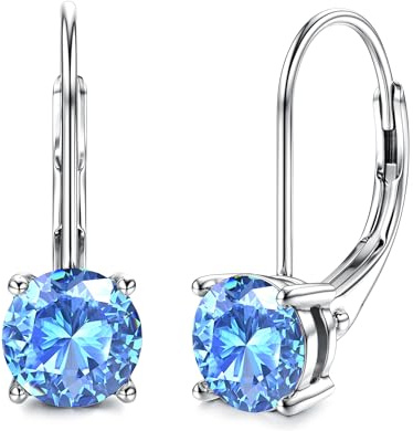 DOCHAIS Moissanite Ohrringe Silber 925 Damen Goldfarben Tropfen Ohrringe | Hypoallergene Weißgold Hängende Moissanite Creolen Schmuck Für Frauen Valentinstag Geburtstag Geschenk 0.5ct-1.0ct, Geschenk