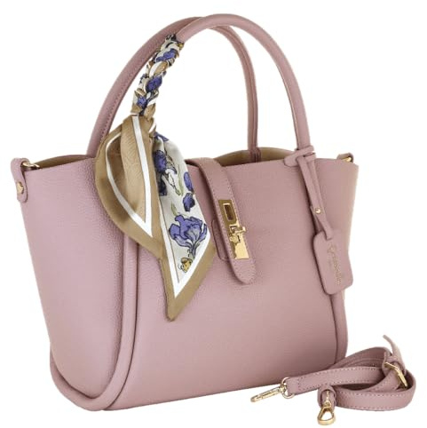 Camomilla Milano Borsa a Mano Donna, con Tracolla, Similpelle, Collezione Sweet and Chic, Misura M, Colore Rosa