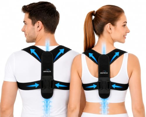MAFEXA Corrector de Postura para Mujer y Hombre, Espaldera Ajustable, Faja Correctora con Soporte Postural para Oficina, Trabajo y Gym