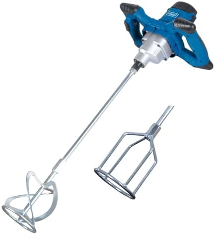 Scheppach Rührwerk PM1200 Handrührwerk | 1200W Leistung | Stablänge 550mm | Rührkorb-Ø 120mm | Drehzahlregulierung | Rühreraufnahme M14 | inkl. Farb- und Mörtelrührer