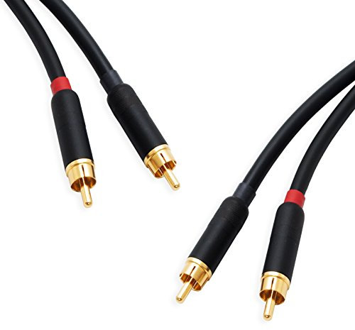 Star-Quad RCA Stereo Pair. Twin Phono. Van Damme Audio Cable. 2 Gold Plated RCAs (4m, Black)