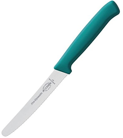 F. Dick ProDynamic Allzweckmesser mit Wellenschliff (Küchenmesser türkis, Klingenlänge 11 cm, Universalmesser, Klinge X55CrMo14 Stahl, Härte 56° HRC) 85015112-24