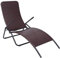 vidaXL Sonnenliege Klappbar Gartenliege Gartenmöbel Liege Strandliege Relaxliege Freizeitliege Liegestuhl Rattanmöbel Poly Rattan Braun