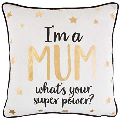 Sass & Belle Kissen mit Aufschrift I'm a Mum, 40 x 40 cm, metallisch