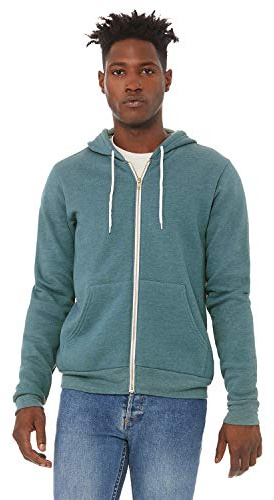 Bella + Canvas unisex Poly-Cotton Fleece Full-Zip Hoodie - 3739